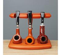 JTYX Support de présentoir en Bois de Pipe à Tabac pour 3 Pipes à Fumer Support de Pipe en Bois Universel