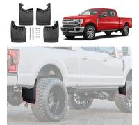 JTYZSM Lot de 4 bavettes Garde-Boue pour Ford F-250/F-350 Super Duty 2017-2024 sans fusées d'aile OEM (Roues arrière Simples), sans perçage, Garde-Boue Avant et arrière de Camion
