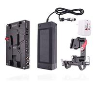 JTZ DP30 C5 LE Rail V Mount Plaque d'alimentation et chargeur avec trous M3 pour appareil photo reflex numérique sans miroir, caméscope, moniteur de transmission vidéo Blackmagic Ursa Mini Pro 4.6K G2