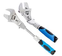 JTZXJJX Clé à cliquet réglable à tête flexible de 25,4 cm, multifonction à cliquet réglable qui peut pivoter et plier à 180 degrés