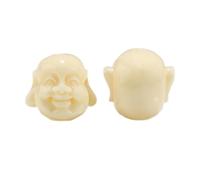 JTZYM 10/15mm 20 pièces pastèque résine Corail tête de Bouddha Perles Pendentif à breloque tête de Bouddha Perles d'espacement pour la Fabrication de Bijoux Perles de Bouddha tibétain