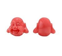 JTZYM 10/15mm 20 pièces pastèque résine corail tête de Bouddha perles pendentif à breloque tête de Bouddha perles d'espacement pour la fabrication de bijoux perles de bouddha tibétain