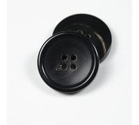 JTZYM 10 pièces 15/18/20/25/28/30MM Noir Grands Boutons en Corne véritable Ensemble de Costume 100% Boutons en Corne de Buffle 4 Trous Boutons de Manteau Ronds pour l'artisanat