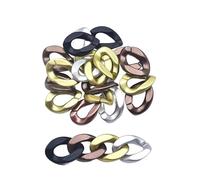 JTZYM 23 mm x 17 mm 100/200 pièces Anneaux de connexion acryliques en acrylique or mat connecteurs à maillons en plastique pour la fabrication de bijoux chaîne de téléphone