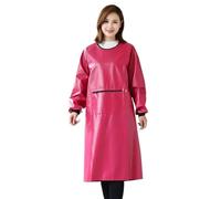 JTZYM Tablier Imperméable Femme à Manches Longues avec Poches, Blouse Utilitaire Polyvalente pour Cuisine, Vaisselle, Jardinage et Travail, Idéal pour Activités Domestiques