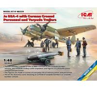 Ju 88A-4 with German Ground Personnel and Torpedo Trailers - ICM 48229 1/48