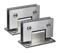 JU Wholesale Explosion FY-406 Charnière en acier inoxydable pour porte de douche 180 degrés 1 2PCS-Silver