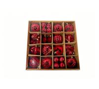 Ju7cer Lot de 40 boules de Noël, pour décoration de sapin de Noël et décoration de fêtes, rouge