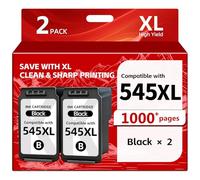 Jualihai PG-545 XL Noir Cartouche d'encre Remplacement pour Canon 545 XL PG-545XL PG545-XL Multipack pour Pixma TS3350 TS3150 MX495 MG2550 MG2555S TS3450 MG2950 IP2850 TR4550 TS205 TS305 TS3151