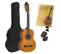 Juan Miguel Navarrez guitare de concert - guitare classique - 1/2 honey - couleur naturelle - Starter Set - incl. housse, médiadors, livre, accordeur