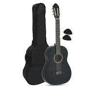 Juan Miguel Navarrez guitare de concert, guitare classique, 4/4 noir, incl. housse