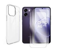 JUANIO 2 Verre trempé + Coque transparente pour Oppo A6 5G CPH2831 6.75"