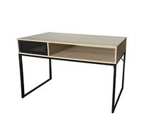 JUANIO Console Meuble de Bureau Coloris Naturel/Noir - Longueur 120 x Profondeur 39.5 x Hauteur 75 cm