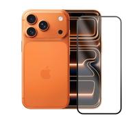 JUANIO Ecran de Protection avec Contour Noir pour iPhone 16 Pro Max 6.9" Film Verre trempé Transparent