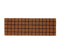 JUANIO Lot de 2 paillasson, Tapis de Porte, Tapis d'entrée en Fibre de Coco Coloris Noir/Marron - Longueur 75 x Profondeur 25 x Hauteur 1.5 cm