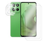 JUANIO Lot de 2 Verre trempé Compatible avec Motorola Moto G15 4G 6,72" et Lot de 2 Verre Trempé Caméra Arrière Protecteur