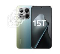 JUANIO Lot de 3 Film de Protection Objectif Caméra Arrière en Verre Trempé Transparent Compatible avec Xiaomi 15T 5G 6.83" 25069PTEBG / Xiaomi 15T Pro 5G 6.83" 2506BPN68G