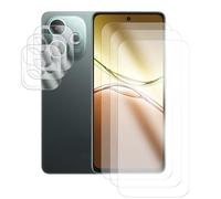 JUANIO Lot de 3 Verre trempé Film de Protection écran Compatible avec Oppo A5 Pro 5G 2025 CPH2695 6.67" / Oppo A5 Pro 4G 2025 CPH2711 6.67" et lot de 3 Verre Trempé Caméra Arrière Protecteur