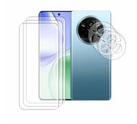 JUANIO Lot de 3 Verre trempé Film de Protection écran Compatible avec Realme 14 Pro Plus 5G 6,83" RMX5051et Lot de 3 Verre Trempé Caméra Arrière Protecteur