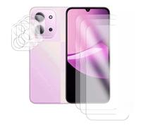 JUANIO Lot de 3 Verre trempé Film de Protection écran Compatible avec Xiaomi Redmi 15C 4G 6.9" 25078RA3EA, 25078RA3EL / Xiaomi Redmi 15C 5G 6.9" et lot de 3 Verre Trempé Caméra Arrière Protecteur