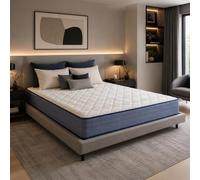 JUANIO Matelas Zaya réversible Queen Size 160x200x20 cm en Mousse à mémoire de Forme Multicouche, Confort supérieur, Soutien Ergonomique, Respirant