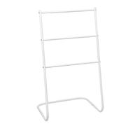 JUANIO Porte-Serviettes Valet avec 3 Barres en métal Coloris Blanc - Longueur 46 x Profondeur 35 x Hauteur 82 cm