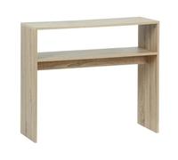 JUANIO Table Console Meuble d'entrée Coloris Effet chêne Naturel - Longueur 90 X Profondeur 30 X Hauteur 75 cm