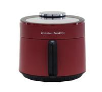 Juanita EyeFire Friteuse à air 5 l 1500 W 12 programmes automatiques Fenêtre supérieure en verre Air Fryer sans huile Panneau tactile numérique Minuterie 24 heures Panier antiadhésif facile