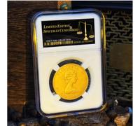 JUANLI Pièce commémorative canadienne de 1979, réplique d'Elizabeth, Style Vintage, plaquée Or, avec Coffret de présentation, Cadeau de décoration.