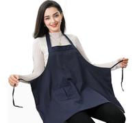 JuanNest Blindage Rayonnement Vêtements De Grossesse Tablier De Maternité Anti-Radiations Vêtements De Protection Contre Ondes Électromagnétiques,Fibre d'argent Tablier De Protection Femmes Navy Blue