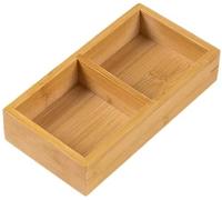 JuanNest Boîtes Et Coffrets À Thé Et Café,Boîte De Rangement en Bois avec Compartiments,Boîte De Présentation pour sous-Vêtements,Plateau De Présentation pour Bijoux,Vitrine pour Collection B,2 Grid