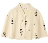 JuanNest Cape Châle Chaude pour Femme Léger pour L'été,Protection Post-Partumveste De Lit Douce,Poncho Léger pour Lire,Regarder Télévision Et Bureau À Domicile, Fermeture Facile À Boutons, Lavable E