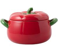 JuanNest Céramique Citrouille Soupe Terrine avec Couvercle,1.5 Lcocotte Néerlandaise Four,Récupération Cuisine Dessert Bol Stockpot pour Thanksgiving Christmas Dinner Table Centerpiece 20.5×13CM