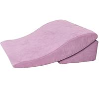 JuanNest Coussin De Lecture pour Lit Ensemble D'oreillers Cunéiformes avec Housse Lavable en Machine, Oreiller Triangulaire avec Support pour La Tête pour Sommeil, Lecture Et Repos,Anti Ronflement C