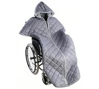JuanNest Couverture d'hiver Épaisse pour Fauteuil Roulant,Jeté De Fauteuil Coupe-Vent,Chancelière pour Sac Fauteuil Roulant,Doublée en Peluche pour Tout Le Corps, Protection Thermique Complète