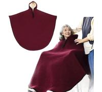 JuanNest Couvre Jambes De Fauteuil Roulant Cape for Fauteuil Roulant for Personnes Âgées, Châle Universel Pliable for Fauteuil Roulant avec Capuche, Cape Doublée De Poncho d'hiver, Demi-Couverture
