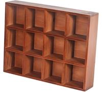 JuanNest Étagère Murale Suspendue en Bois À 12 Compartiments pour Tasses À Café,Boîte D'ombre,Présentoir D'objets De Collection, Étagère Murale pour Tasses À Thé,Figurines,Balles Baseball Rustiques
