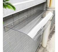 JuanNest Marquise De Porte D'entrée,Auvent De Toit Transparent,Marquise Abri Banne Entree Protection,en Polycarbonate,Marquise Porte D'entrée Coupe-Vent Invisible,Protection Porche 40x270cm/16x106in