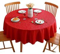 JuanNest Nappe Ronde, Diamètre en Polyester, Légèrement Imperméable avec Effet Lotus, Durables, Résistante Aux Rayures pour La Maison, Mariages, Les Fêtes, Table De Salle À Manger 240CM