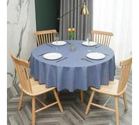 JuanNest Nappe Ronde PVC Anti Taches Étanche Table À Manger Nappes, Épaissie Résistante Aux Rayures,Facile À Laver Et Repasser pour Salle À Manger,Jardin en Plein Air Jardin, Fête P,Diameter 160 cm