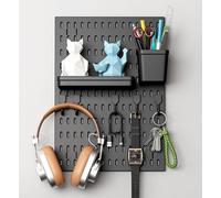 JuanNest Panneau Perforé Mural 30X42 Cm Organiseur Garage en Plastique avec Panneaux Perforés Accessoires, Kit Rangement D'outils pour Bureau, Maison, Entrepôt, Cuisine, Magasin 1 Piece (30 * 42cm),B