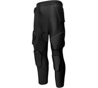 JuanNest Pantalon De Compression Rembourré Au Genou pour Gardien De But Football,Coussinets De Protection pour Jambes,Leggings Athlétiques pour Plaquettes,Baseball,Rugby,Football,Basket-Ball B,M