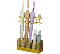 JuanNest Parapluie en Métal, Carré, Étanche Et Antirouille pour La Maison, Bureau, L'entrée,Salon,Balcon,Porte-Parapluie D'entrée Parapluie De Pluie Intérieur,Rangement pour Cannes De Marche Gold