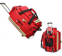 JuanNest Sac À Dos De Premiers Secours Vide,Sac Infirmiere,Trousse De Secours,Sac Medical,Sac d'urgence,Trousse Secours Randonnée avec Chariot, pour La Randonnée en Plein Air, Le Camping,Voyage A