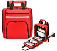 JuanNest Sac À Dos De Sauvetage,Sac À Dos d'urgence Professionnel Résistant avec Trois Compartiments Transparents,Sac À Dos De Premiers Secours,Trousse Secours Voiture,Sac Infirmiere,Sac Uniquement B