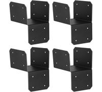 JuanNest Supports Noirs pour Poutres Et Chevrons, Lot De 4, Connecteurs Métalliques Haute Résistance pour Assemblage De Charpente, Terrasses, Toits, Abris De Jardin Et Travaux Extérieurs 3×3.5 inches