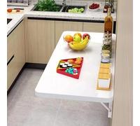 JuanNest Table Murale Rabattable,Table Murale Table Abattante Bureau Flottant,Table Pliante À Blanchisserie Table À Manger Pliante Bureau À Montage Mural Établi Pliant,Bureau,Chambre,Cuisine 120×50CM