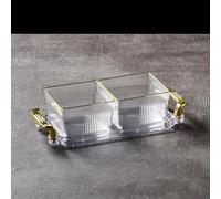 JuanNest Tiroir Divisé avec Couvercle, Plateau De Service en Plastique À Compartiments, Tiroir Rafraîchissant À Compartiment Transparent avec Couvercle pour Bonbons, Fruits, Noix, Collations A