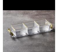 JuanNest Tiroir Divisé avec Couvercle, Plateau De Service en Plastique À Compartiments, Tiroir Rafraîchissant À Compartiment Transparent avec Couvercle pour Bonbons, Fruits, Noix, Collations D