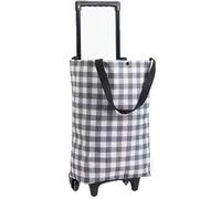 JuanNest Véhicules D'achat, Chariot De Courses Pliable À 2 Roues, Supermarché Chariots Portatif De Grande Capacité pour Usage Domestique Camping, Peut Être Porté sur Une Épaule, Solide C